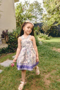 AMYRA KIDS BONDED SILK DRESS