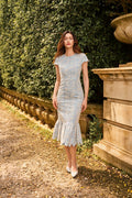 GUINEVERE DENIM EMBELLISHED MIDI DRESS