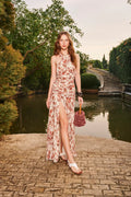 ALMA SILK LUREX MAXI DRESS