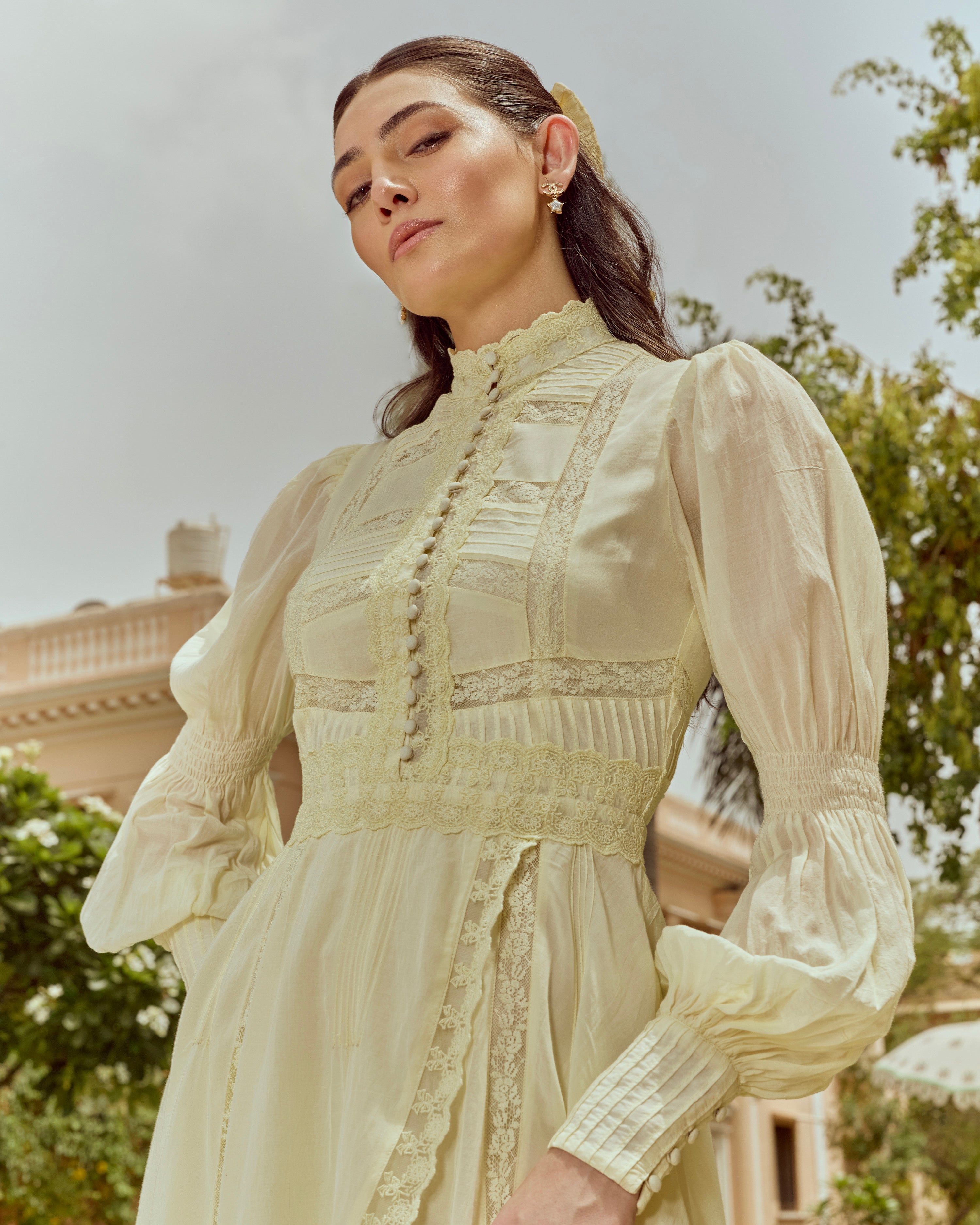 lace collar dress sabrina Chilling Adventures Of Sabrina Lace Collar Button-Front Dress Plus Size