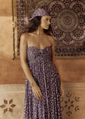 MARIETTA SILK LUREX CHIFON DRESS