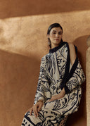 GRACE DRAPED SILK KAFTAN DRESS