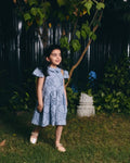 VENETIA KIDS EMBROIDERED LINEN TIERED DRESS